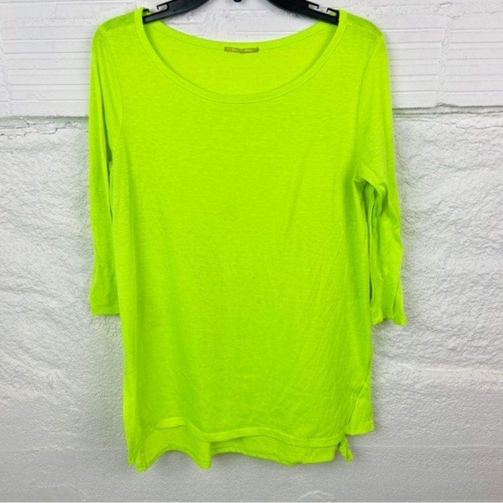 GIANNI BINI lime Green long sleeve shirt size medium - Picture 1 of 17